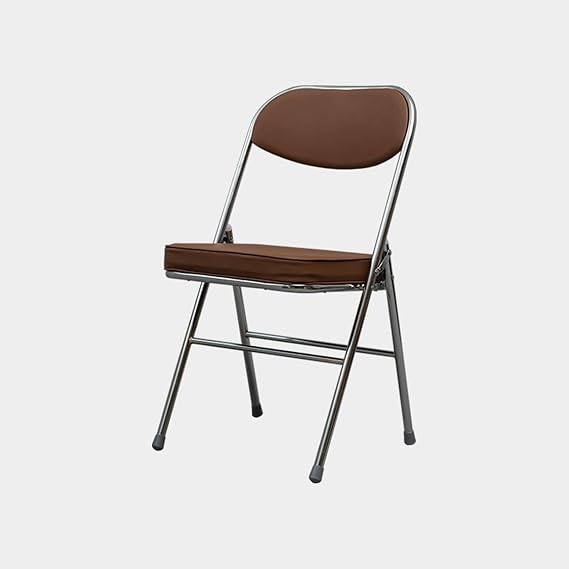 Dining Chair, Leather Folding Chair, Lightweight, Durable and Comfortable Activity Chair, Multipurpose Folding Chair, Suitable for Kitchen, Dining Room, Living Room (B)