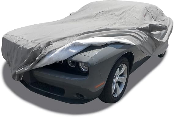 CarsCover Custom Fit Car Cover for Dodge Challenger 5 Layer Gray Heavy Duty