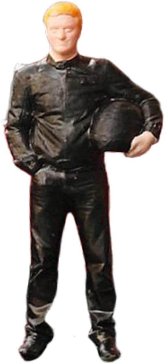 1/64 Scale Diorama Figure Street People Model Resin Toy Layout for Gift Giving, Black Racer Man