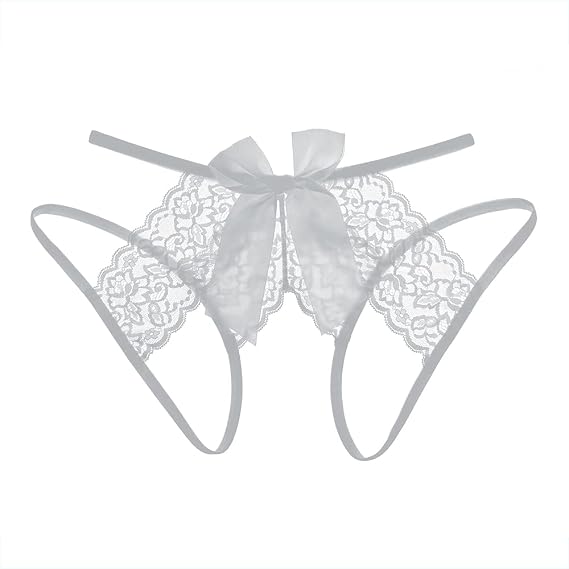 Justgoo Womens Lace G-String Thongs Panties Underwear Low Rise T-Back Underpants