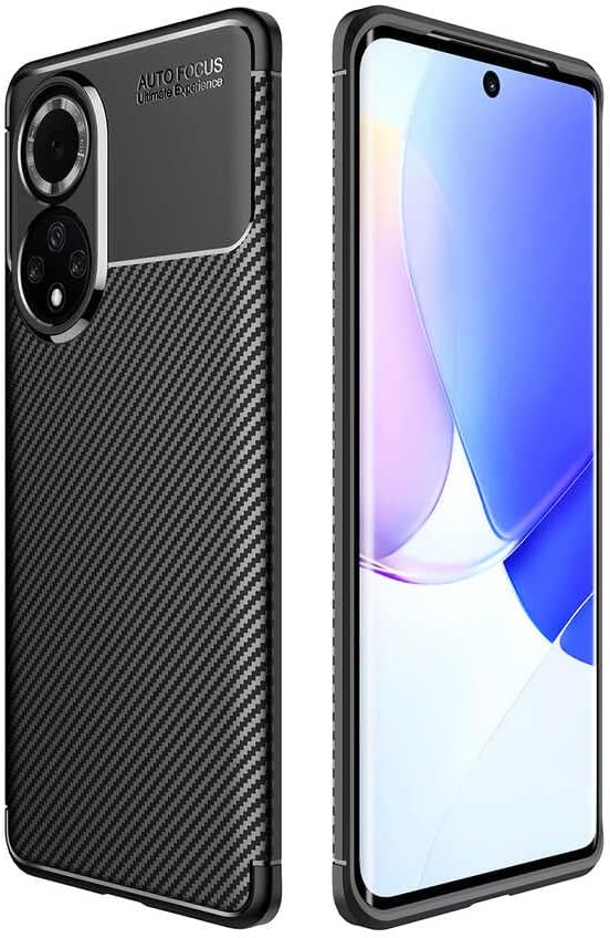 Coverzone Huawei Nova 9 ile Uyumlu Silikon Kılıf TPU Negro Silikon Ultra Slim Fit Kılıf Huawei Nova 9 İle Uyumlu Karbon Delux Kılıf