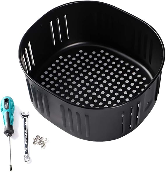 Air Fryer Replacement Basket for Power XL 5.3QT,Air Fryer Accessories for Gowise USA 5.8QT,Non-Stick Fry Basket