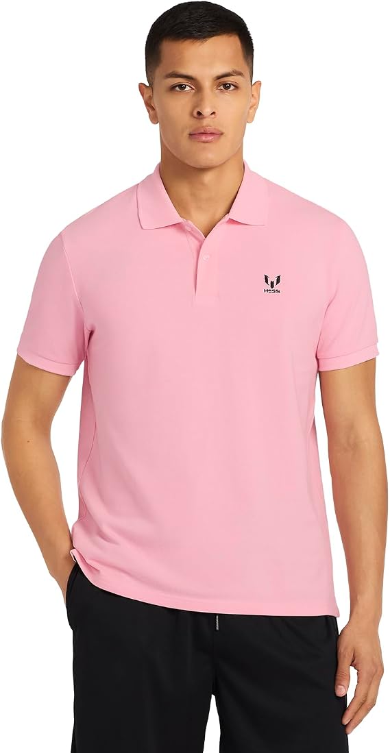 Messi Men's Lifestyle Polo Shirt, Collared Top with Logo, Comfortable Fit