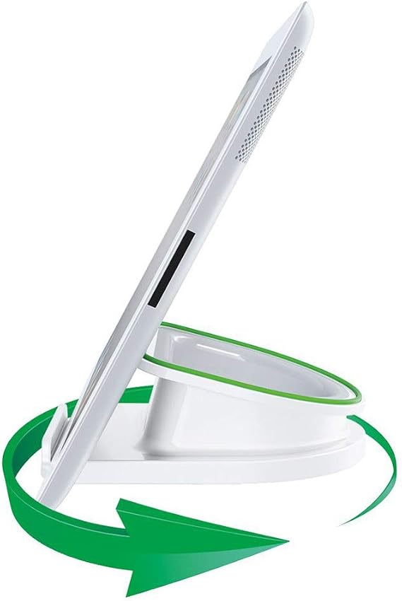 Leitz High-Gloss White Rotating Desk Stand for Mobile Devices (6410-01)