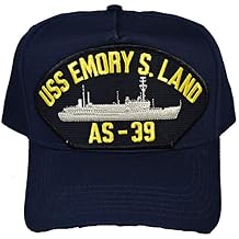 EC USS Emory S. Land AS-39 HAT - Navy Blue - Veteran Owned Business