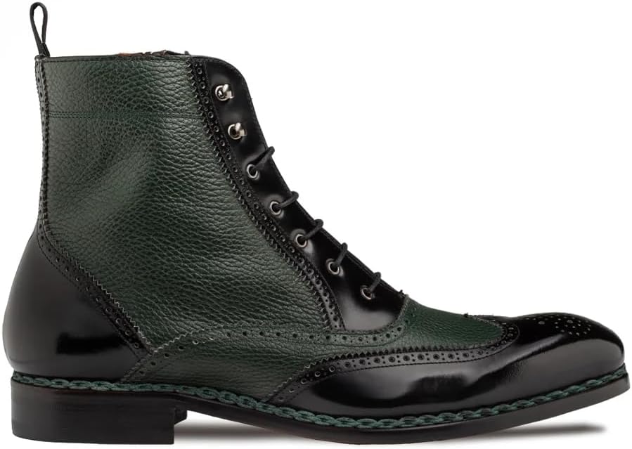 Two-Tone Wing Tip Boot Oxford