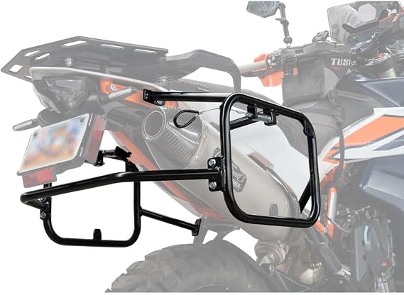 TUSK Tusk Pannier Racks, Black, Steel, Rugged, Motorcycle