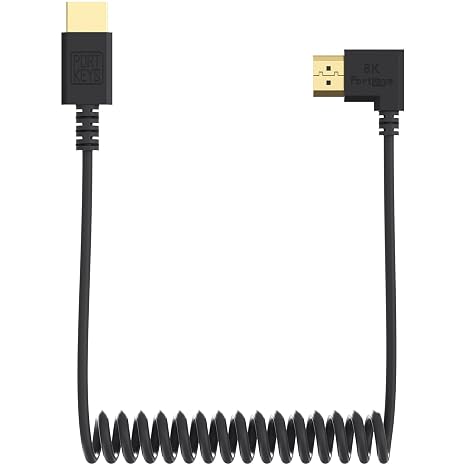 Portkeys 8K HDMI Cable Copper Core 3.6mm Diameter 48Gbps Full PIN HDMI 2.1 8K@60Hz, 4K@240Hz UHD Support HDMI A to A for Camera, HDTV, Projector, Computer, Roku, Xbox, PS5, Apple TV (1m)