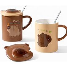 Brown Capybara Temalı Seramik Kupa