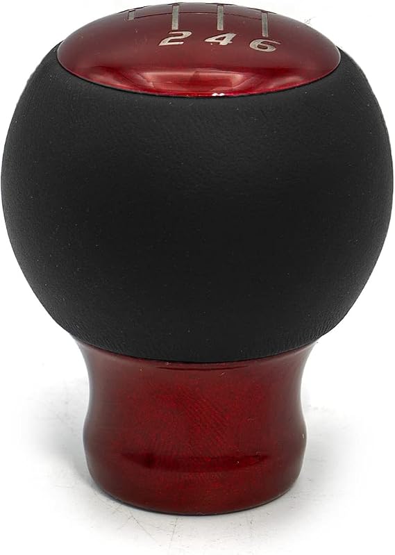 Billetworkz Weighted Fusion Shift Knob with Leather (500g) for Manual 1999-24 VW MK4/MK5/MK6/MK7/MK8 Golf/GTI/Golf R/Jetta/GLI, Candy Red