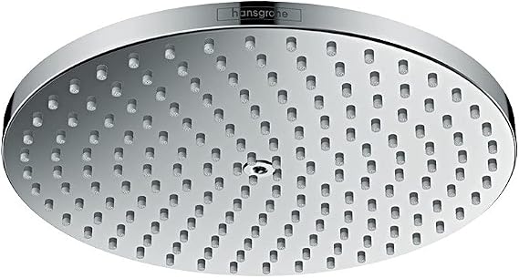 hansgrohe Raindance S 9-inch Showerhead Upgrade Modern 1-Spray PowderRain Easy Clean with QuickClean in Chrome, 27624001, 2.5 gallons per minute
