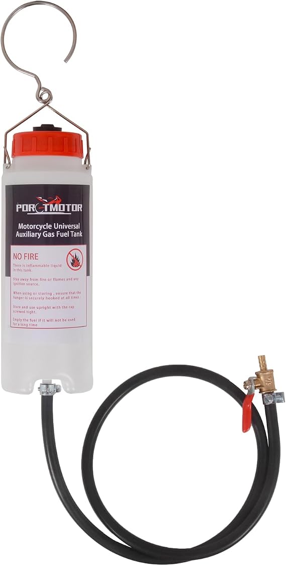 Motorcycle Auxiliary Fuel Tank (500ml with Vent) Gas Tank for Small Engine Work and Carburetor Tuning