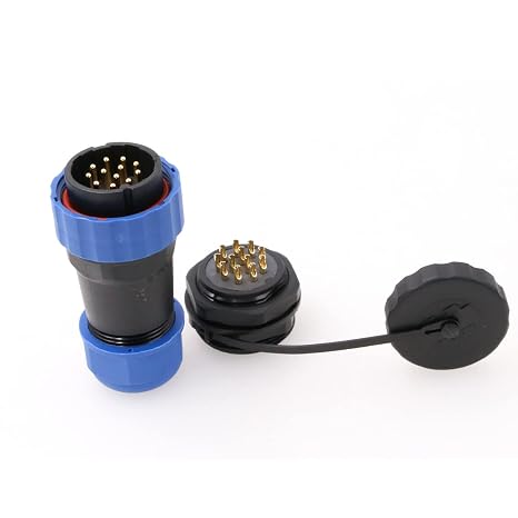 SD28 Aviation Plug Socket IP68 Waterproof Industrial Plug Connector for Indoor and Outdoor Applications (12Pin)