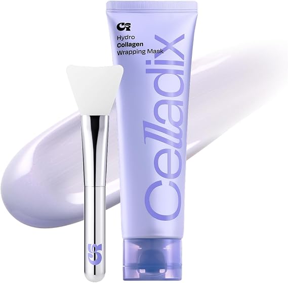Celladix Hydro Collagen Wrapping Mask - Overnight Moisturizing & Firming Peel Off Face Mask, Vegan Collagen, Niacinamide - Minimize Pore &