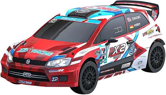 ZD Remote Control Racing Car, RX12 1/12 Scale 4WD Brushless RC Rally Car for Adults, Mini RC Drift with Light, 55-60km/h, Red