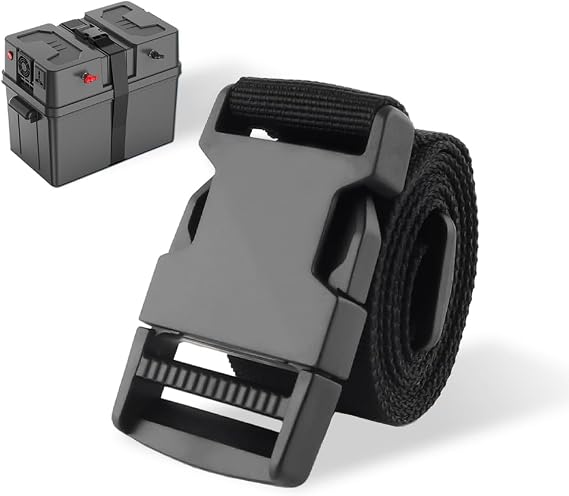 39 Inch Battery Hold Down Strap with Adjustable Buckle,Universal Car Battery Tie Down Strap for Battery Boxes Marine,RV Battery Box,Cargo,Tie Down Strap Battery Straps