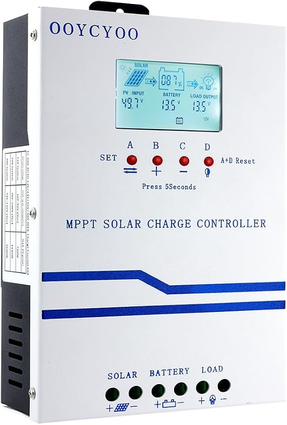 IPO 60A MPPT Solar Charge Controller 12V/24V/36V/48V Auto Max 160V LCD