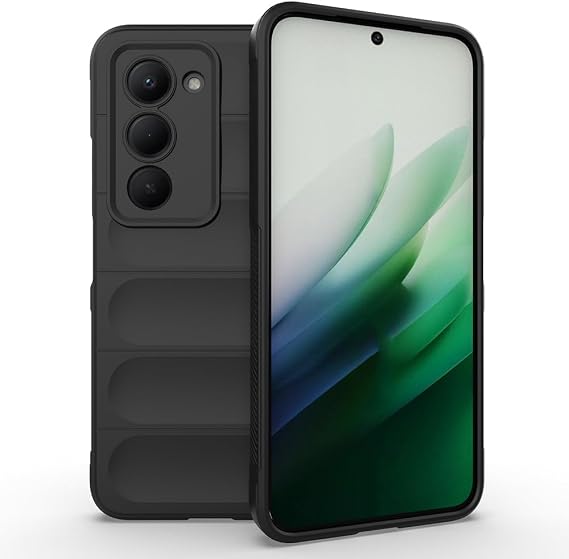 Coverzone Xiaomi Redmi 15 İle Uyumlu Kılıf TPU Oyuklu Arka Yüzey Z-Etnik Esnek Silikon Kapak Redmi 15 için O-tto Prime Silikon Kılıf Siyah
