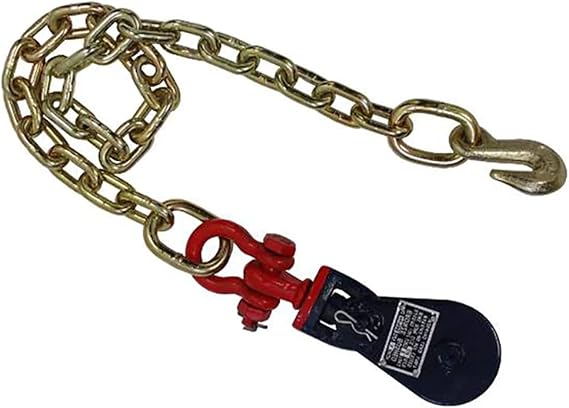2 Ton Snatch Block Shackle Chain End with Grab Hook by ME