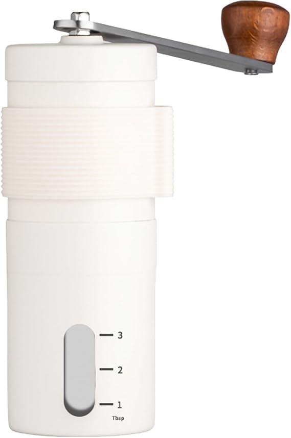 Manual Coffee Grinder - Portable Hand Coffee Grinder with Ceramic Burr, Adjustable Coarseness, 304 Stainless Steel, Perfect for Travel, Camping, and Home Use