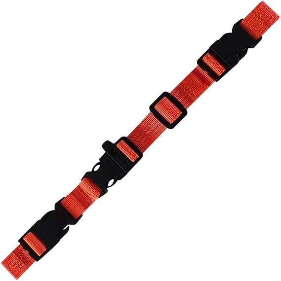 Backpack Chest Strap - Nylon - Adjustable Universal Chest Strap (Orange)