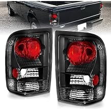 AmeriLite for 1993-1997 Ford Ranger Red Factory OE Style Replacement Taillight Brake Lamp Set - Passenger and Driver Side