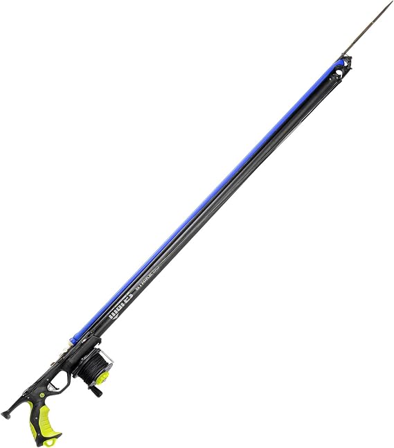 Mares Strike Speargun for Spearfishing | 28mm Barrel, Stainless Steel Release, 6.5mm Shaft, Ergonomic Handle & Horizontal Reel | Optimized for Oversized Bands & Accurate Shots