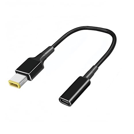 100W PD USB Type C Female Input to Slim Tip Output Power Charging Cable, USB C to Slim tip Cable for Thinkpad E440 E450 E550 E560 T430 T440 T440S Yoga 13 Yoga 11S