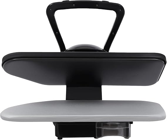 Large Steam Iron Press, Digital 5 Fabric Settings Voice Prompts Smart Touch Screen Steam Press, 35"" 1600W Iron Press with Spray Bottle and Press Pad for Clothing Shop Home, Black