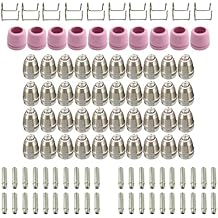 100pcs SG-55 AG-60P WSD-60 Plasma Cutter Consumables,Plasma Cutter Cutting Torch Tip Nozzles Consumables Kit
