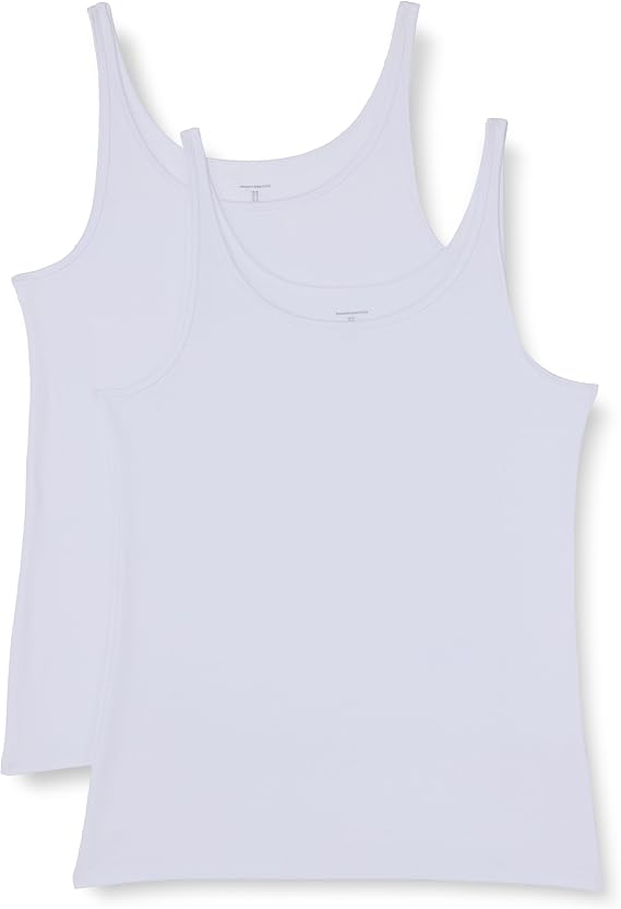 Amazon Essentials Women's Slim-Fit Thin Strap Tank Top, Pack of 2