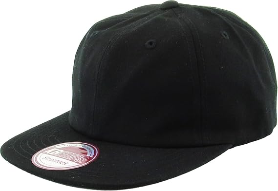 Jockey Flat Bill Cap Classic Hat Blank Cap Flat Visor Adjustable Cotton