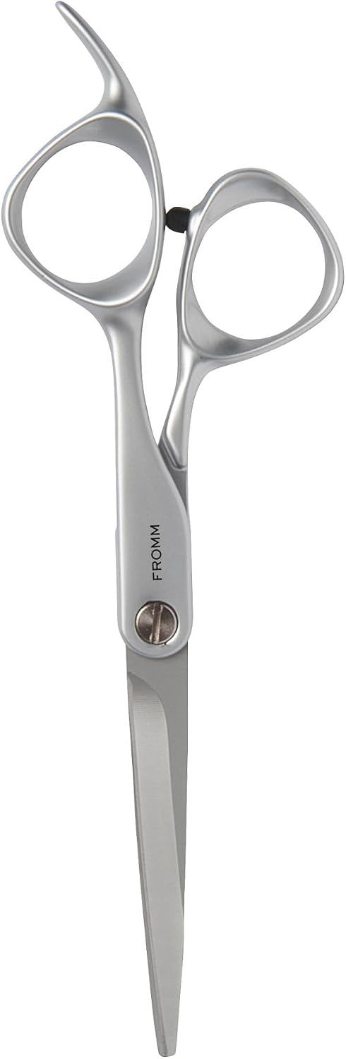 Transform 5.75 Extra Smooth Hair Cutting Shears for Wet and Dry Hair, Polished Silver Japanese Steel Scissors with Beveled Blade