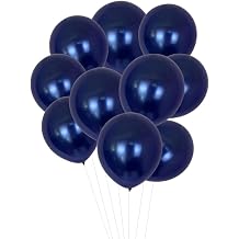 200 Pack Navy Blue Balloons 5 Inch Chrome Round Helium Pearl Dark Blue Balloons for Wedding Birthday Christmas Party Decoration