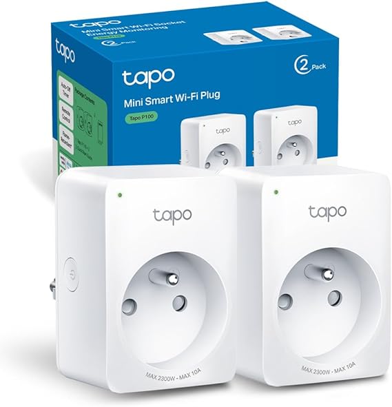 Tapo P100 2-Pack , Akıllı Mini Wi-Fi Soketi, Amazon Alexa ve Google Home ile Çalışır, Uzaktan Kontrol, Cihaz Paylaşımı, Hub Gerekmez