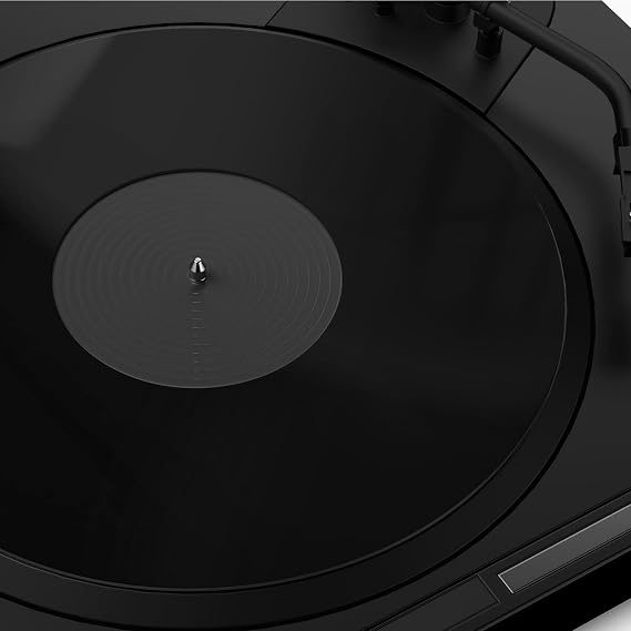 Turntable Mat Record Platter Slipmat: Acrylic Record Player Platter Vinyl Slipmat for Turntables Antistatic Tighter & Defined Bass, Black