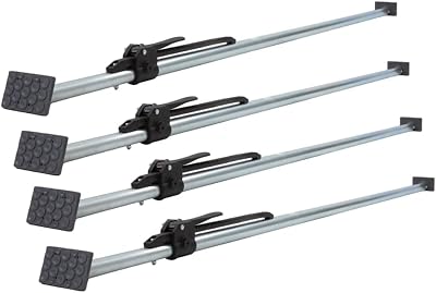 Mytee Products 2 Pack Heavy Duty Adjustable Load Lock Bar for Semi Trailers, Truck Box - 89.75-104.5 Long Steel Ratcheting Cargo Bar Tie-Down Holder