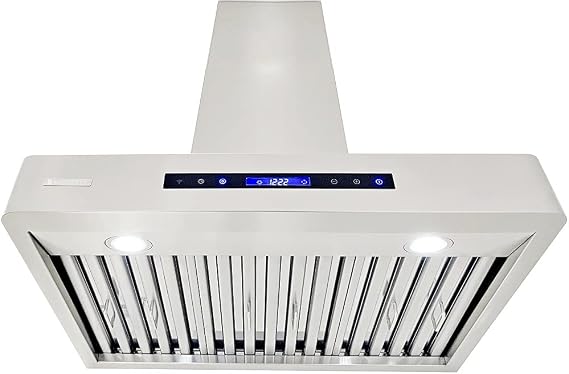 PX06-W30V1 30" Wall Mount Range Hood, 900 CFM, Stainless Steel, Baffle Filters, LED Lights, Remote Control
