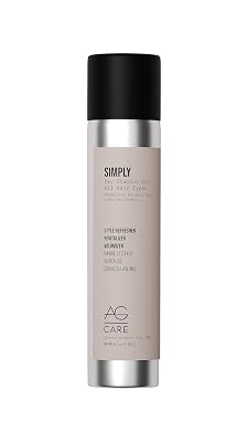 AG Care Simply Dry Shampoo, Refresh Hair and Add Volume with Rice and Tapioca Starches - For All Hair Types, 4.2 Oz US