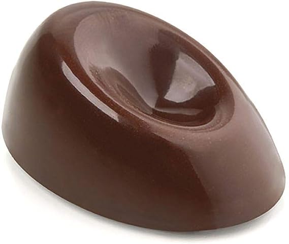 Pavoni Polycarbonate Chocolate Bonbons Mold, Indented Sloping Oval 21 Cavities