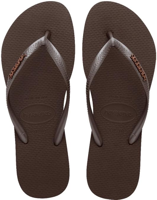 Slim Logo Metallic Dark Brown Kadın Terlik 37/38 EU
