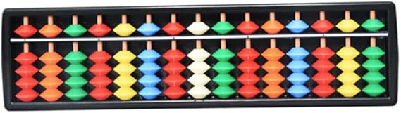 Abacus Chinese 15-Digits Abacus Mathematical Soroban Children's Math Calculation Tool for Children Calculating and Arithmetic Mathematic Education..