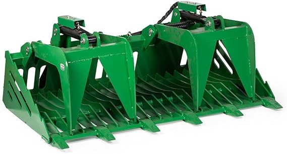 Titan Attachments 72" Grade 50 Skeleton Rock Grapple Bucket, Fits John Deere Hook & Pin Tractors, Open-Tined Bottom for Fine Grade Sifting, Reinforced Side Cutters and Replaceable Teeth