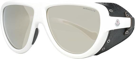 Moncler Pilot Sunglasses ML0089 21C White/Black 57mm 0089