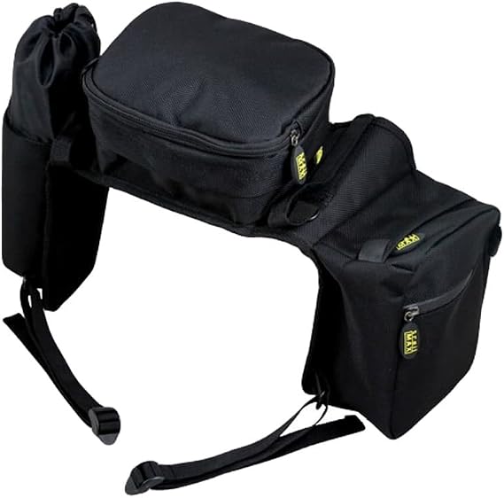 TrailMax Compact English Pommel Pocket Horse Saddlebag with Water Bottle Sleeve for Trail Riding, Works with English, Endurance & Australian Saddles