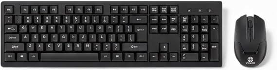 Kablosuz Türkçe Q Klavye Mouse Seti, 2.4GHz USB Alıcılı, Sessiz Tuş Mekanizması, 1600 DPI Ayarlanabilir Mouse, Ergonomik Tasarım, Tam Boy 104 Tuş Klavye, Windows ve Mac Uyumlu