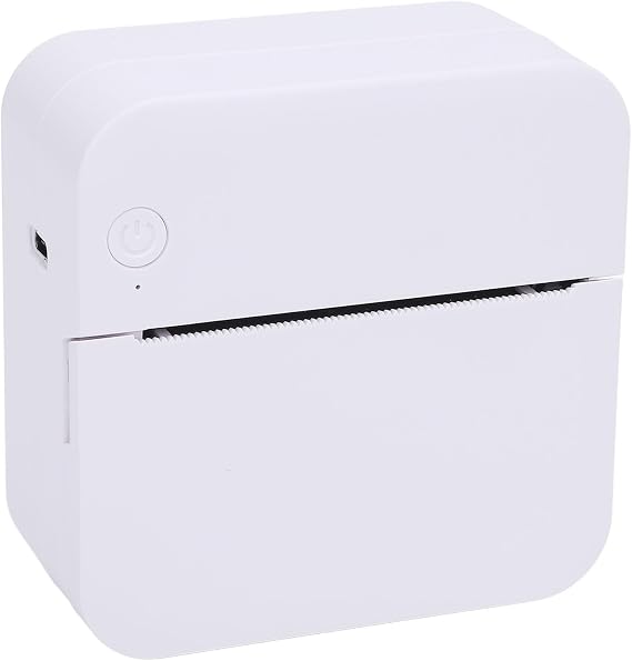 Mini Sticker Printer, 200DPI Portable Bluetooth Thermal Sticker Maker with 1 Roll Paper, Pocket Inkless Printer for Notes, Photos, Receipts, Journal, Flashcards, DIY Memo