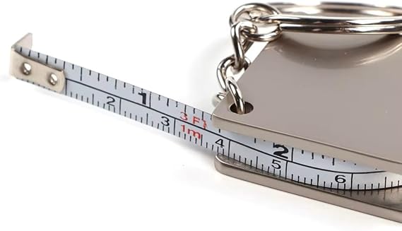 Spelt 120 cm 47 inç Ölçüm Kapasiteli Mini Metal Alüminyum Şerit Metre Ölçüm Bandı Mezura Anahtarlık