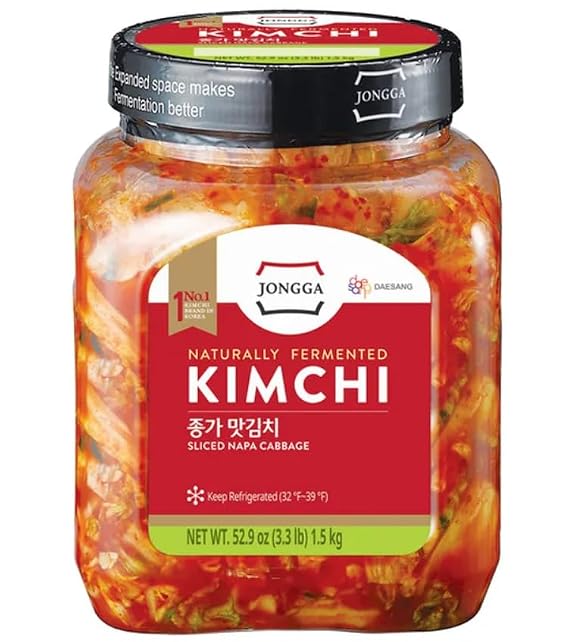 Sliced Napa Cabbage Kimchi, 52.9 oz Authentic Korean, Probiotic, Gut-Healthy, Small Batch, Made in USA