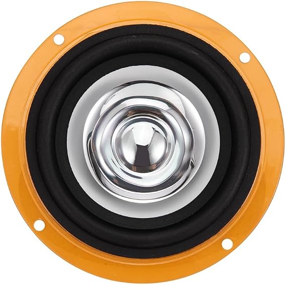 4 Inch Full Range Speaker Driver Metal Cone Unit for Desktop HiFi DIY, Al-4, Lot of 2 Units...
